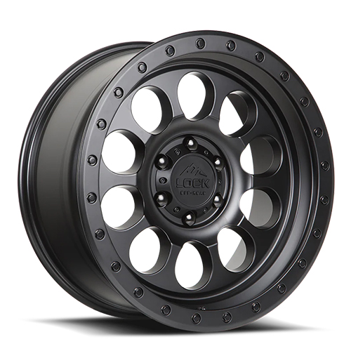 Lock Offroad 50Cal Matte Black W/ Matte Black Ring - Part Number 50CAL-2969MB Lock Offroad 50Cal Matte Black W/ Matte Black Ring Photo