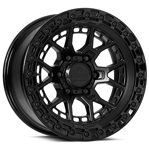 Lock Offroad Commando Matte Black With Gloss Black Ring - Part Number COMMANDO-7969GB12N Lock Offroad Commando Matte Black With Gloss Black Ring Photo