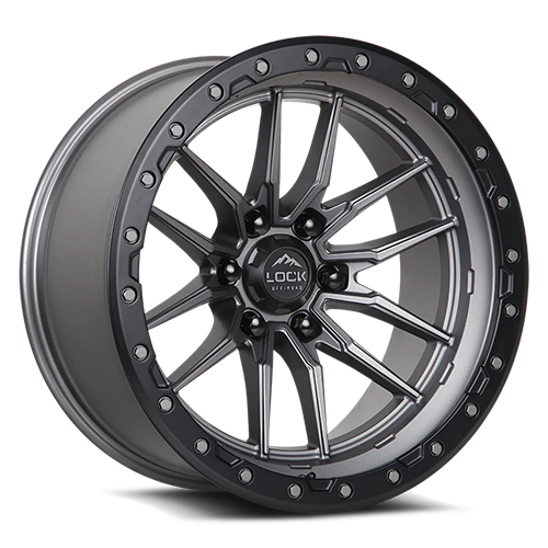 Lock Offroad Krawler Matte Grey W/ Matte Black Ring - Part Number KRAWLER-2186MGMBR Lock Offroad Krawler Matte Grey W/ Matte Black Ring Photo