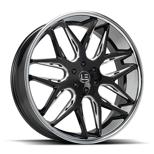 Luxxx LE LUX LE14 Gloss Black Milled With Stainless Lip - Part Number LUXLE14SSL20855115+15B-A1 Luxxx LE LUX LE14 Gloss Black Milled With Stainless Lip Photo