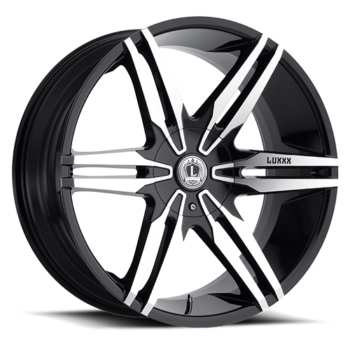 Luxxx LUX 16 Gloss Black With Machined Face - Part Number LUX1624956135139+30E-A2 Luxxx LUX 16 Gloss Black With Machined Face Photo