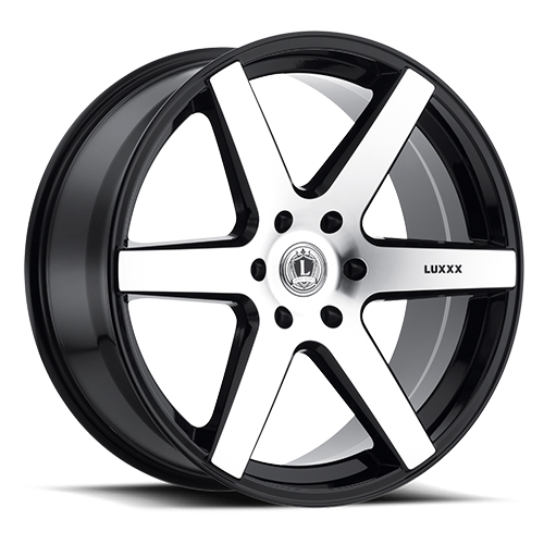Luxxx LUX 20 Gloss Black With Machined Face - Part Number LUX2026106139+30D-A2 Luxxx LUX 20 Gloss Black With Machined Face Photo
