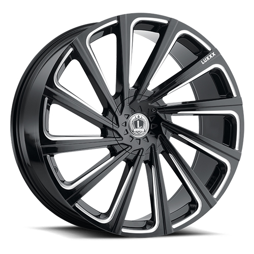 Luxxx LUX 22 Gloss Black Milled - Part Number LUX2224955127139+18D-A1 Luxxx LUX 22 Gloss Black Milled Photo