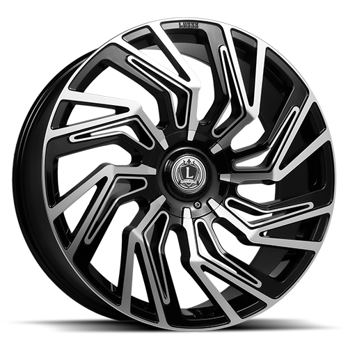 Luxxx LUX 28 Gloss Black With Machined Face - Part Number LUX28208551143120+30B-A2 Luxxx LUX 28 Gloss Black With Machined Face Photo