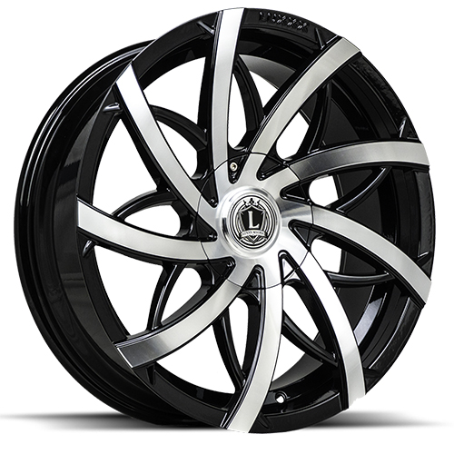 Luxxx LUX 31 Gloss Black With Machined Face - Part Number LUX31261061351397+30E-A2 Luxxx LUX 31 Gloss Black With Machined Face Photo