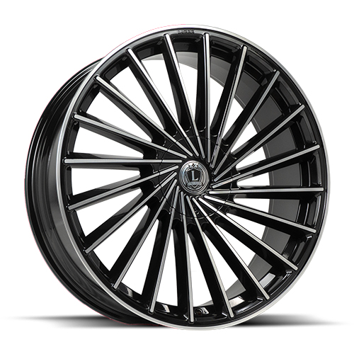 Luxxx LUX 36 Gloss Black With Machined Face - Part Number LUX3622951121143+33B-A2 Luxxx LUX 36 Gloss Black With Machined Face Photo
