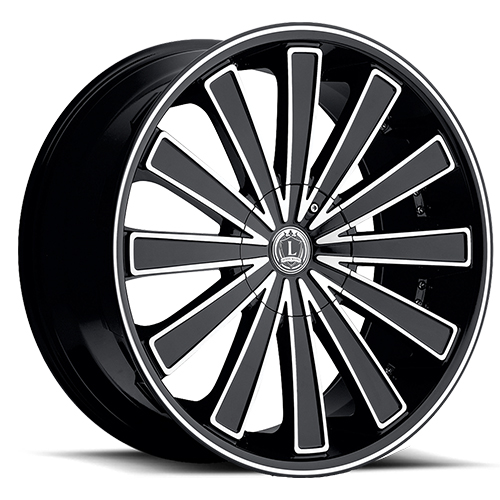 Luxxx LUX 4 Gloss Black With Machined Face - Part Number LUX426955127139+15D-A2 Luxxx LUX 4 Gloss Black With Machined Face Photo