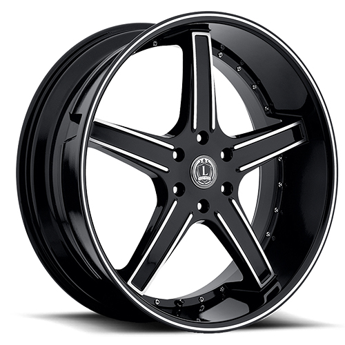 Luxxx LUX 6 Gloss Black With Machined Face - Part Number LUX620855114+38B-A2 Luxxx LUX 6 Gloss Black With Machined Face Photo