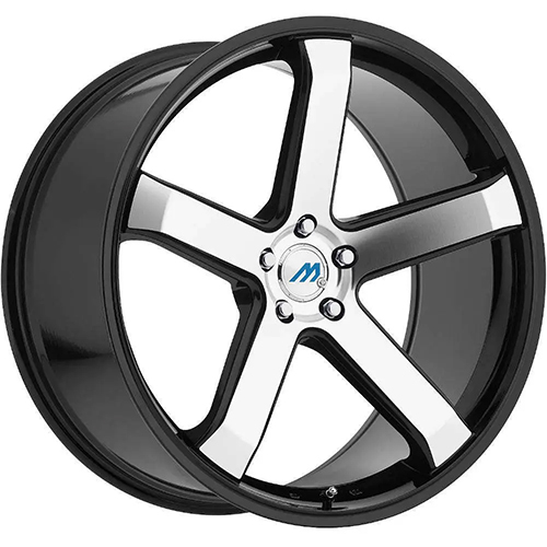 Mach Euro Concave ME-5 Gloss Black W/ Machined Face - Part Number ME5-2085HH35FGBMF Mach Euro Concave ME-5 Gloss Black W/ Machined Face Photo