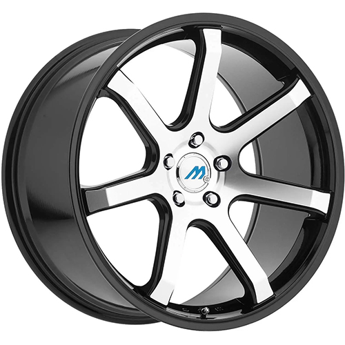 Mach Euro Concave ME-7 Gloss Black W/ Machined Face - Part Number ME7-2095LL40FGBMF Mach Euro Concave ME-7 Gloss Black W/ Machined Face Photo
