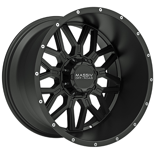 Massiv Off-Road MAS-OR1 Satin Black W/ Milled Rivets - Part Number MAS-OR1-2130-N24F Massiv Off-Road MAS-OR1 Satin Black W/ Milled Rivets Photo