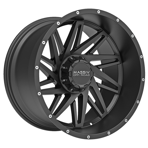 Massiv Off-Road MAS-OR3 Satin Black W/ Milled Rivets Photo