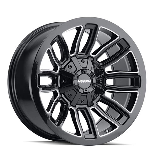 Mayhem Decoy 8108 Gloss Black W/ Milled Spokes - Part Number 8108-2176BM Mayhem Decoy 8108 Gloss Black W/ Milled Spokes Photo