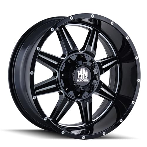 Mayhem Monstir 8100 Gloss Black W/ Milled Spokes