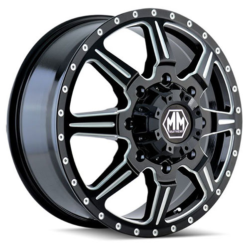 Mayhem Monstir 8101 Gloss Black W/ Milled Spokes Front Photo