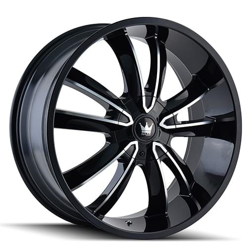 Mazzi Obsession 366 Gloss Black W/ Machined Face - Part Number 366-2818B Mazzi Obsession 366 Gloss Black W/ Machined Face Photo