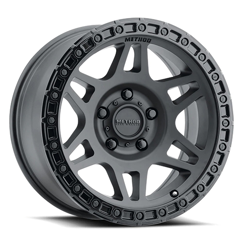 Method Race MR312 Matte Black W/ Gloss Black Lip - Part Number MR312790601012N Method Race MR312 Matte Black W/ Gloss Black Lip Photo