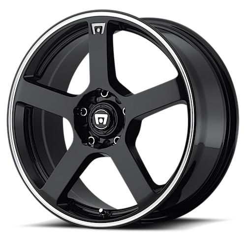 Motegi Racing MR116 Gloss Black W/ Machined Flange - Part Number MR11677024340 Motegi Racing MR116 Gloss Black W/ Machined Flange Photo