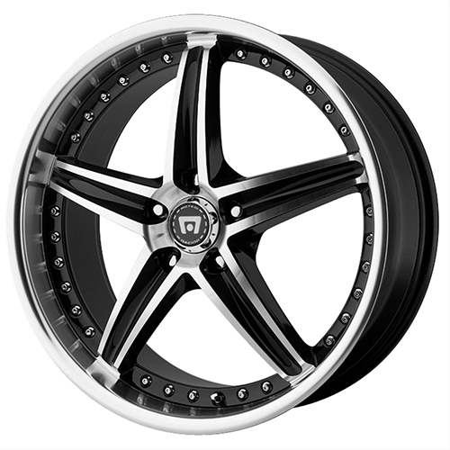 Motegi Racing MR107 Gloss Black W/ Machined Face - Part Number MR10777545345 Motegi Racing MR107 Gloss Black W/ Machined Face Photo
