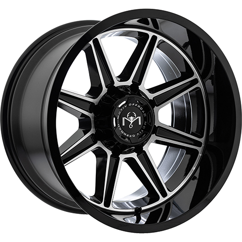 Motiv Off Road Balast 428 Gloss Black Machined Face - Part Number 428MB-7908700 Motiv Off Road Balast 428 Gloss Black Machined Face Photo