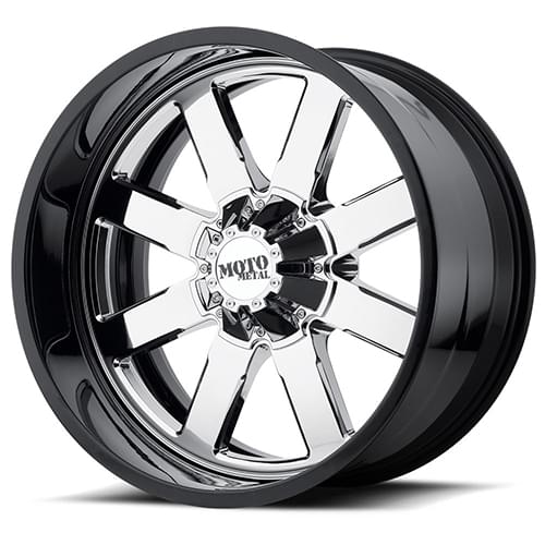 Moto Metal MO200 Chrome W/ Black Lip - Part Number MO200-22108818NCB Moto Metal MO200 Chrome W/ Black Lip Photo
