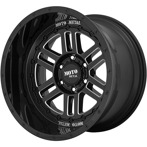 Moto Metal MO800 Deep Six Gloss Black W/ Milled Spokes - Part Number MO80021280344N Moto Metal MO800 Deep Six Gloss Black W/ Milled Spokes Photo