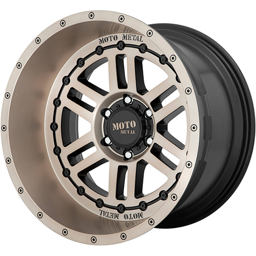 Moto Metal MO800 Deep Six Satin Black Machined Bronze - Part Number MO80021250644N Moto Metal MO800 Deep Six Satin Black Machined Bronze Photo