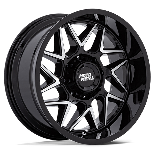 Moto Metal Turbine MO812 Gloss Black W/ Machined Face - Part Number MO812BD20105018N Moto Metal Turbine MO812 Gloss Black W/ Machined Face Photo