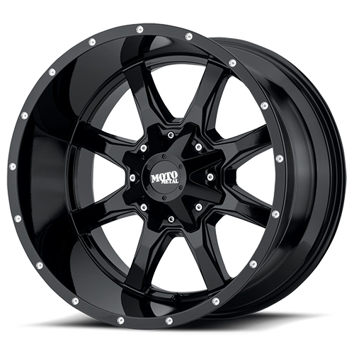 Moto Metal MO970 Gloss Black Milled Lip Rivets - Part Number MO970210873A24NUS Moto Metal MO970 Gloss Black Milled Lip Rivets Photo