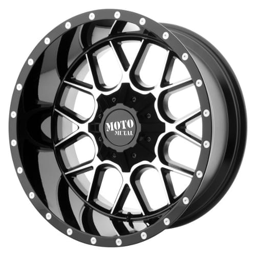 Moto Metal MO986 Siege Black W/ Machined Face - Part Number MO98621286344N Moto Metal MO986 Siege Black W/ Machined Face Photo