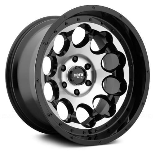 Moto Metal MO990 Rotary Gloss Black W/ Machined Face - Part Number MO99079068512N Moto Metal MO990 Rotary Gloss Black W/ Machined Face Photo
