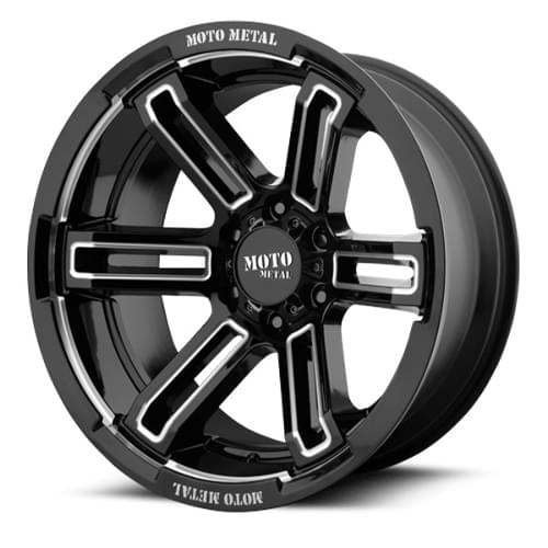 Moto Metal MO991 Rukus Black W/ Milled Spokes - Part Number MO99129088300 Moto Metal MO991 Rukus Black W/ Milled Spokes Photo