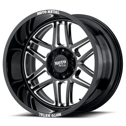 Moto Metal MO992 Folsom Gloss Black W/ Milled Spokes - Part Number MO99222063318N Moto Metal MO992 Folsom Gloss Black W/ Milled Spokes Photo
