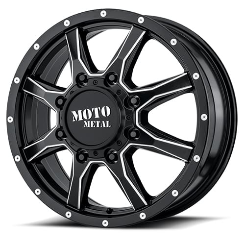 Moto Metal MO995 Gloss Black W/ Milled Spokes Front - Part Number MO995208827127 Moto Metal MO995 Gloss Black W/ Milled Spokes Front Photo