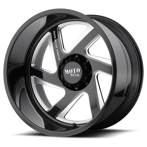 Moto Metal MO400 Gloss Black W/ Milled Spokes Right - Part Number MO40022450976NR Moto Metal MO400 Gloss Black W/ Milled Spokes Right Photo