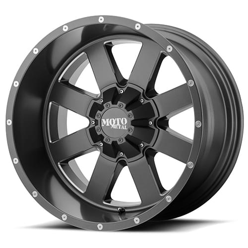 Moto Metal MO962 Satin Gray W/ Milled Accents - Part Number MO96271087424N Moto Metal MO962 Satin Gray W/ Milled Accents Photo
