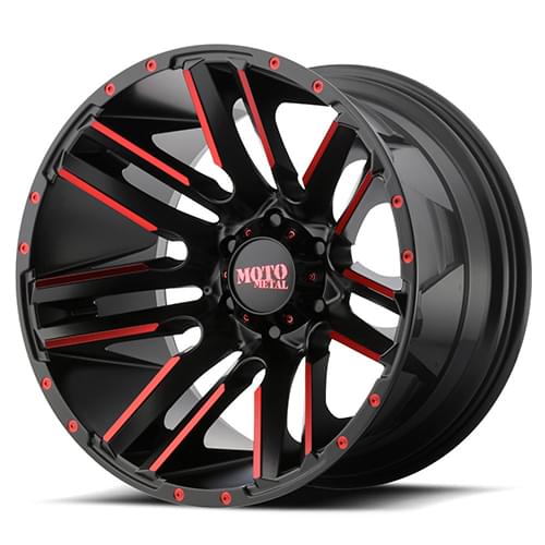Moto Metal MO978 Razor Satin Black W/ Red Tint - Part Number MO97821250544NRC Moto Metal MO978 Razor Satin Black W/ Red Tint Photo