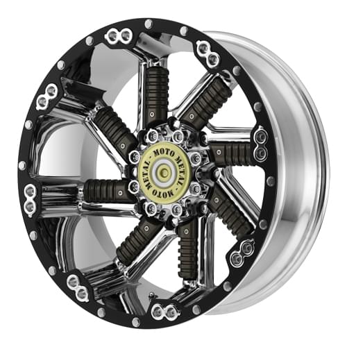 Moto Metal MO979 Chrome W/ Gunmetal Inserts - Part Number MO97921087224N Moto Metal MO979 Chrome W/ Gunmetal Inserts Photo