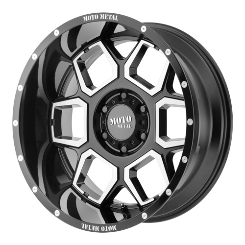 Moto Metal MO981 Gloss Black W/ Machined Face - Part Number MO98121050324N Moto Metal MO981 Gloss Black W/ Machined Face Photo