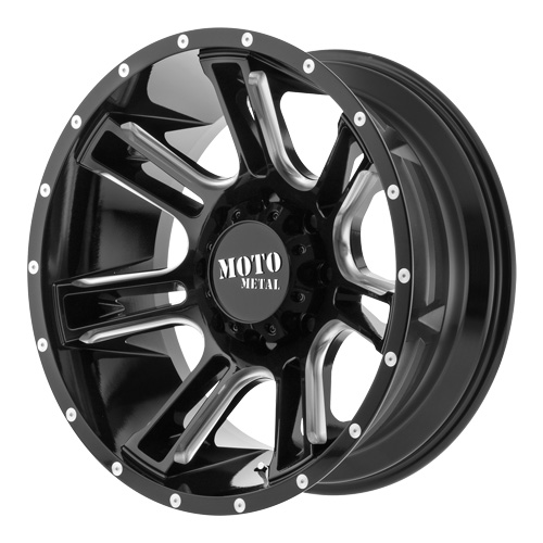 Moto Metal MO982 Gloss Black W/ Milled Spokes - Part Number MO98279080312N Moto Metal MO982 Gloss Black W/ Milled Spokes Photo