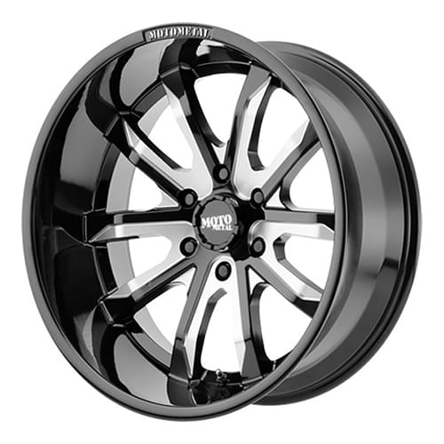 Moto Metal MO983 Gloss Black W/ Milled Spokes - Part Number MO98379050312N Moto Metal MO983 Gloss Black W/ Milled Spokes Photo