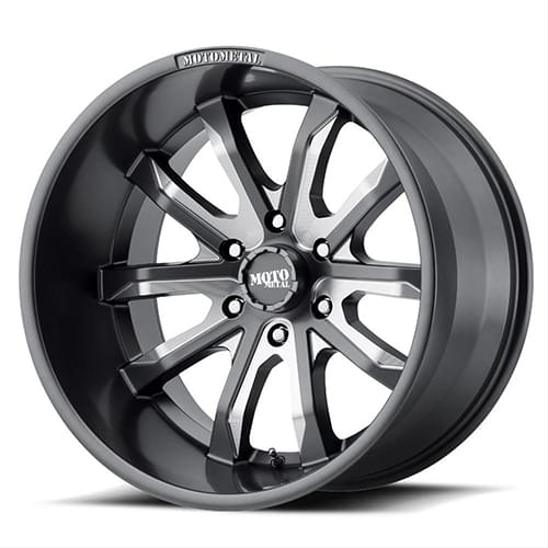 Moto Metal MO983 Satin Gray W/ Milled Spokes - Part Number MO98389063400 Moto Metal MO983 Satin Gray W/ Milled Spokes Photo