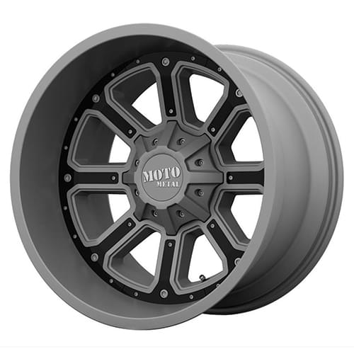 Moto Metal MO984 Matte Gray W/ Gloss Black Inserts - Part Number MO98429080418 Moto Metal MO984 Matte Gray W/ Gloss Black Inserts Photo