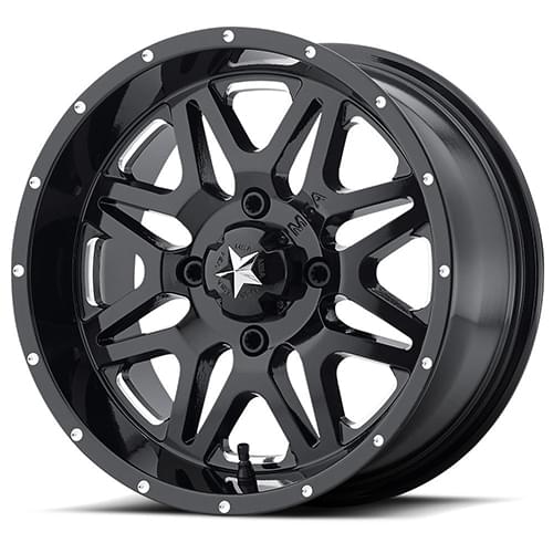 MSA Offroad UTV M26 Vibe Black W/ Milled Spokes - Part Number M26-04737M MSA Offroad UTV M26 Vibe Black W/ Milled Spokes Photo