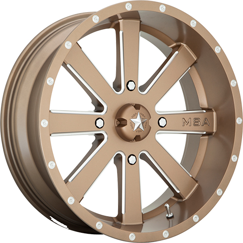 MSA Offroad UTV M34 Flash Bronze W/ Milled Spokes - Part Number M34-018737B MSA Offroad UTV M34 Flash Bronze W/ Milled Spokes Photo