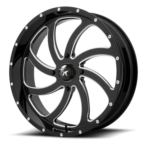MSA Offroad UTV M36 Switch Black W/ Milled Spokes - Part Number M36-020737M MSA Offroad UTV M36 Switch Black W/ Milled Spokes Photo