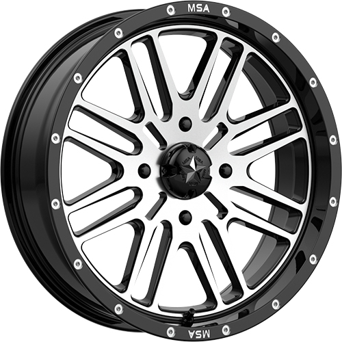 MSA Offroad UTV M38 Brute Gloss Black W/ Machined Face - Part Number M38-04737 MSA Offroad UTV M38 Brute Gloss Black W/ Machined Face Photo
