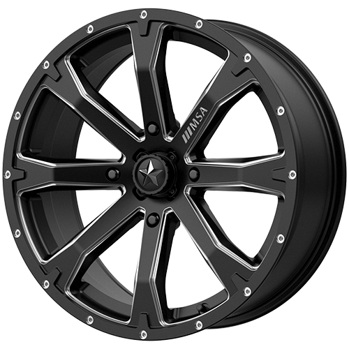 MSA Offroad M42 Bounty Satin Black W/ Milled Spokes - Part Number M42-04710 MSA Offroad M42 Bounty Satin Black W/ Milled Spokes Photo
