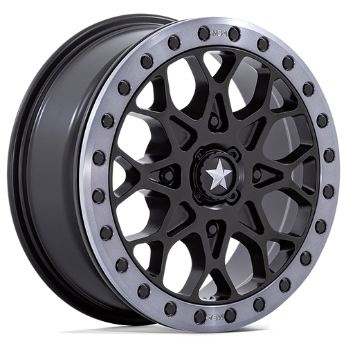 MSA Offroad UTV Portal Beadlock M48 Satin Black W/ Gray Tinted Ring