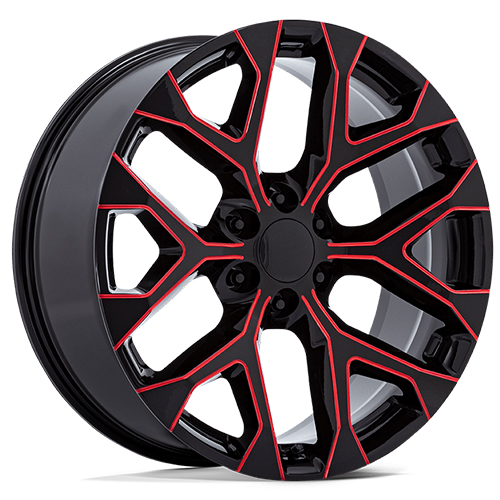 OE Performance PR177 Gloss Black W/ Red Milled Accents - Part Number 177MR-2295824 OE Performance PR177 Gloss Black W/ Red Milled Accents Photo